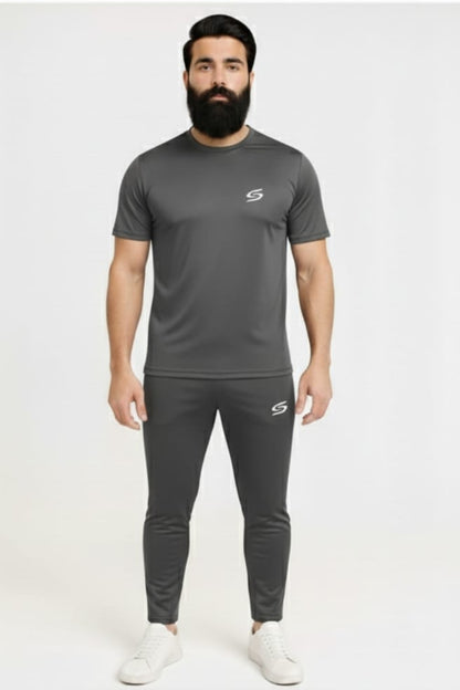 BS Man’s DryFit TrackSuit Full Grey #175