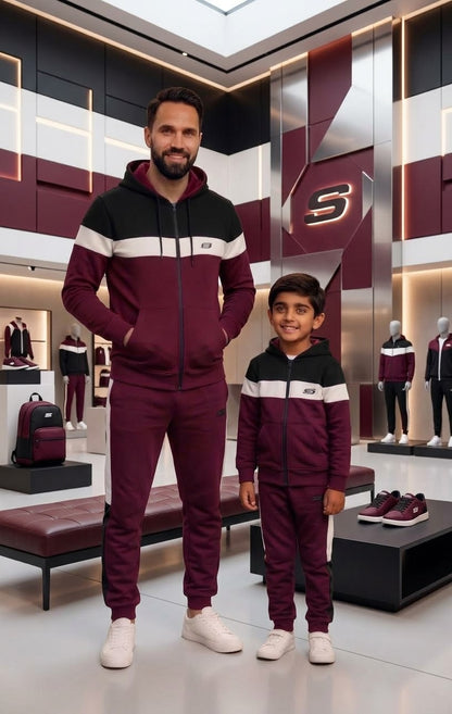 Maroon/Black & White -Father Son's Style Edition# 3402