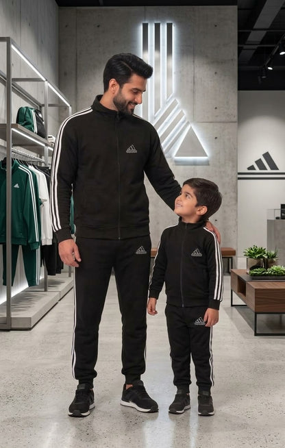 Adi Black Mock Neck-Father Son's Style Edition# 3425