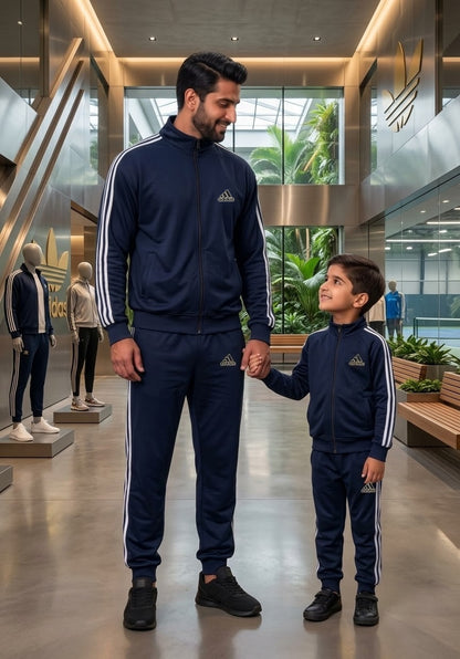 Adi Navy Mock Neck-Father Son's Style Edition# 3424
