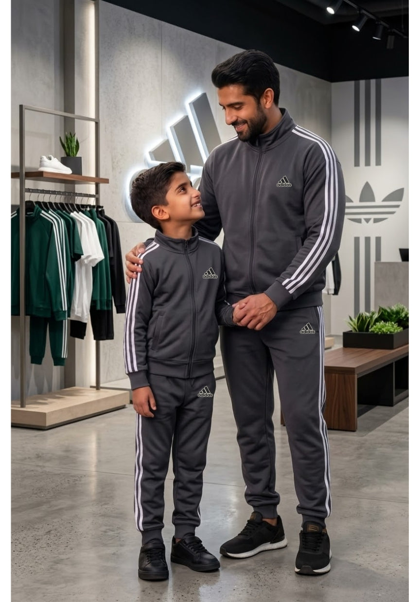 Adi Grey Mock Neck-Father Son's Style Edition# 3423