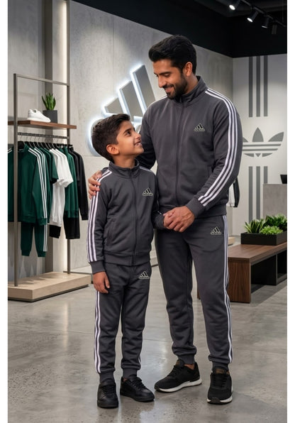 Adi Grey Mock Neck-Father Son's Style Edition# 3423
