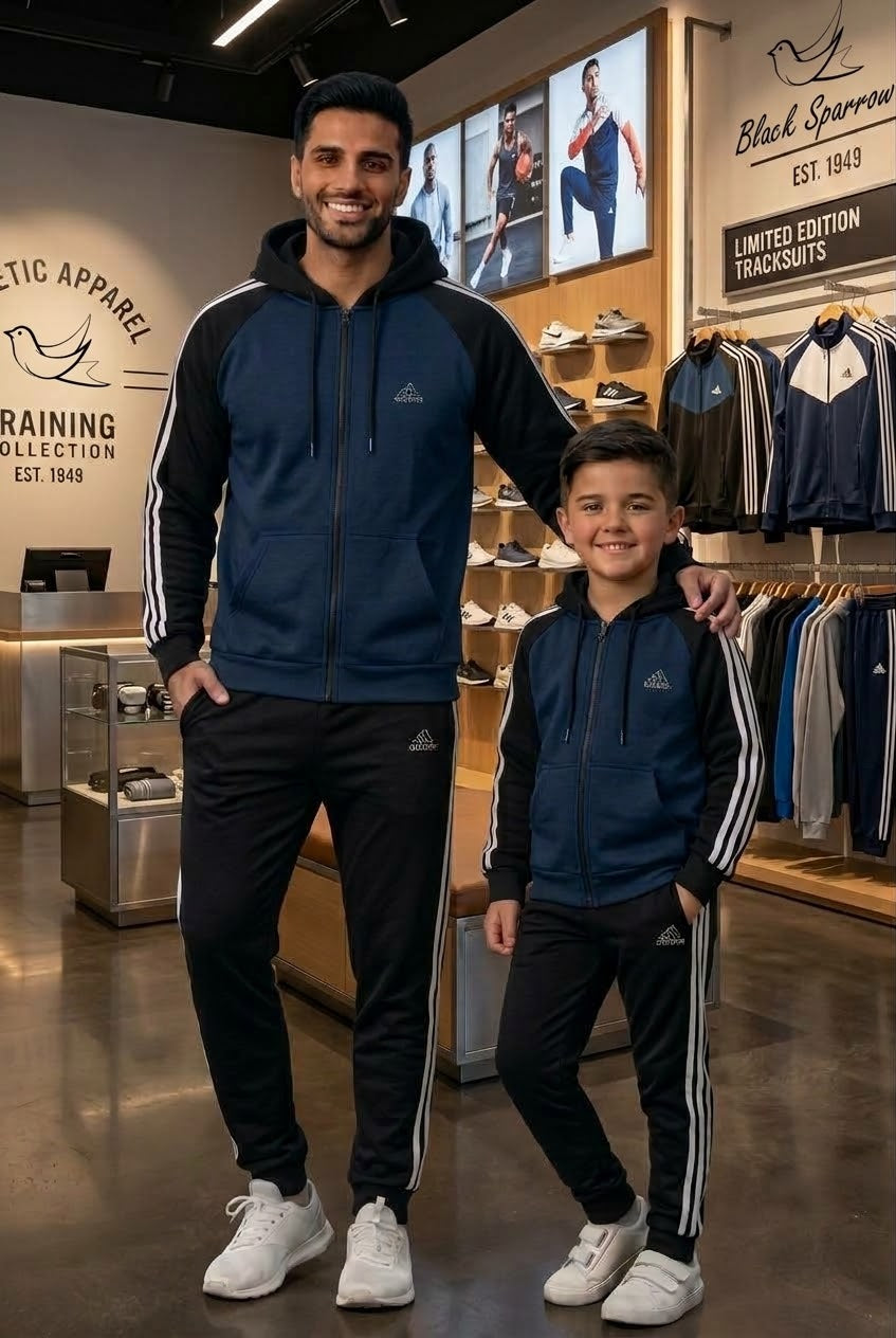 Adi  Navy Blue & Black -Father Son's Style Edition# 3407