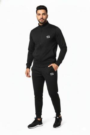 Winter -Man's Only-Moack Neck "Black" Premium Tracksuit.